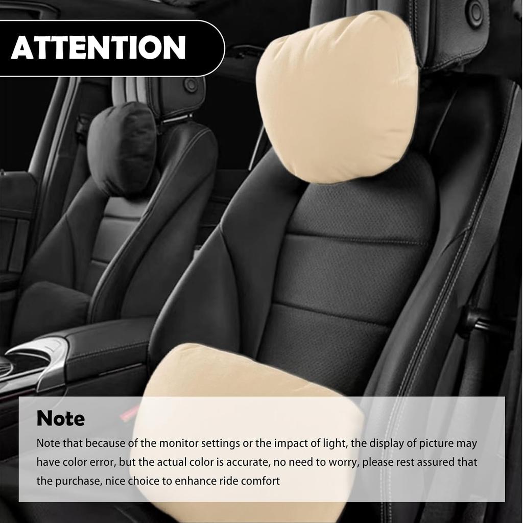 Junecarp Car Headrest Pillow,Breathable & Ergonomic Car Neck Pillow For Head & Neck Supporting,Headrest Pillows For Cars Interior Accessories For