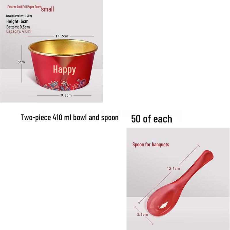 Shixun Disposable Wedding Bowls and Spoons Set