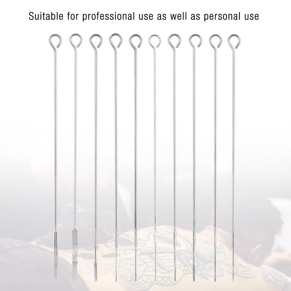 50pcs Assorted Disposable Stainless Steel Sterilized Tattoo Needles Mixed 10sizes