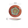 20cm Keramikteller High-End Gefühl Haushalts-Essteller Großer Teller Westlicher Teller Steakteller Flacher Teller Flacher Teller Geschenk