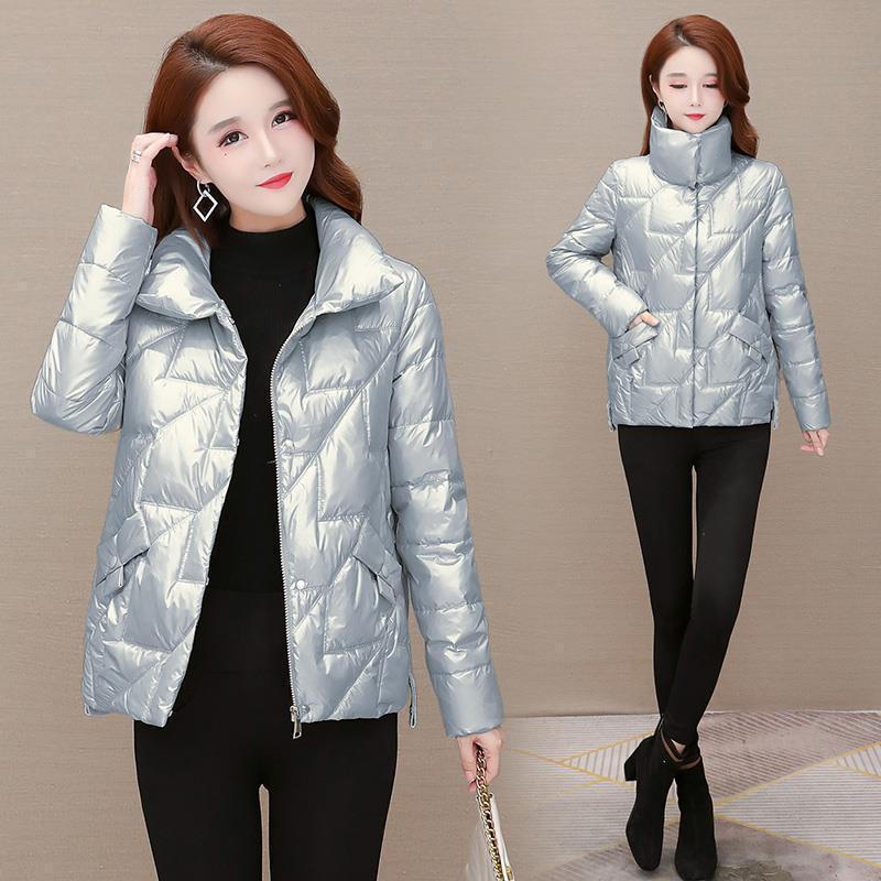 Loose Bright Face Cotton Padden Jacket Women Winter Coat Plus Size 4xl Pink Black Clothes