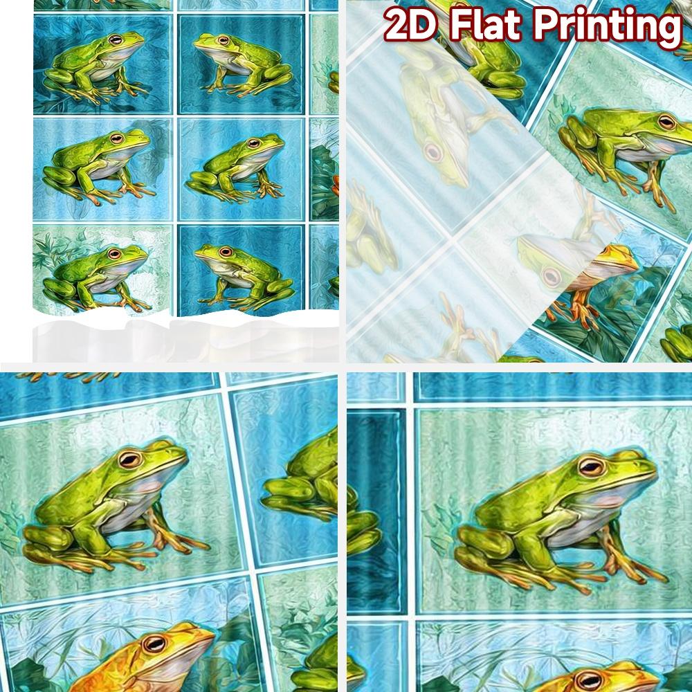 2D flat Photography Backdrop Popular Photography Scene Banner Colorful Frog s 100% Polyester Festive Wall Decor for Door,
