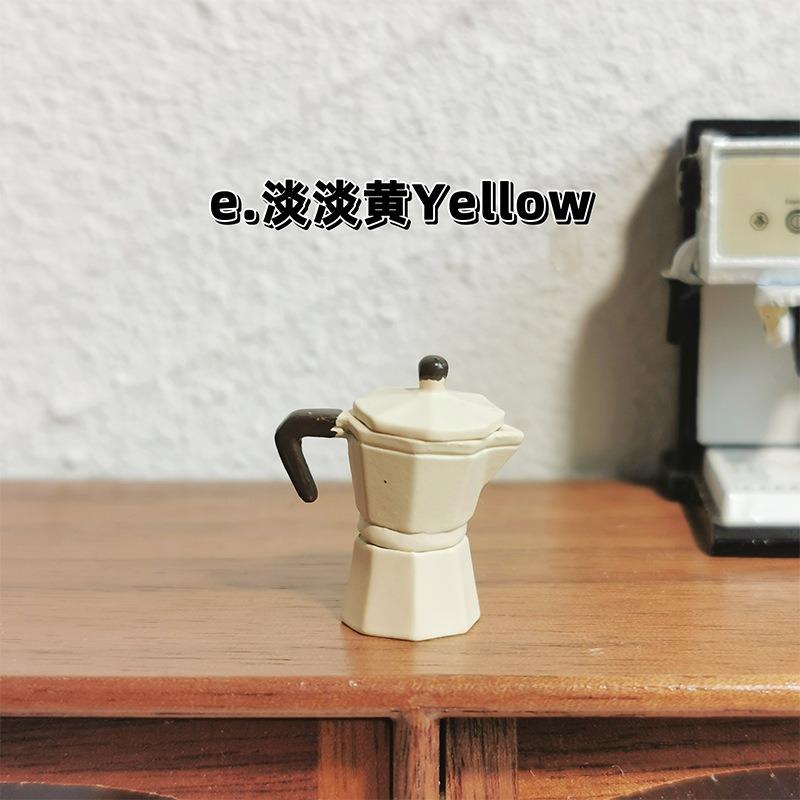 1/12 Dollhouse Miniature Simulation Kitchen Coffee Maker Mini Pot Model Toys for Dolls Decor Accessories Pretend Play Toys