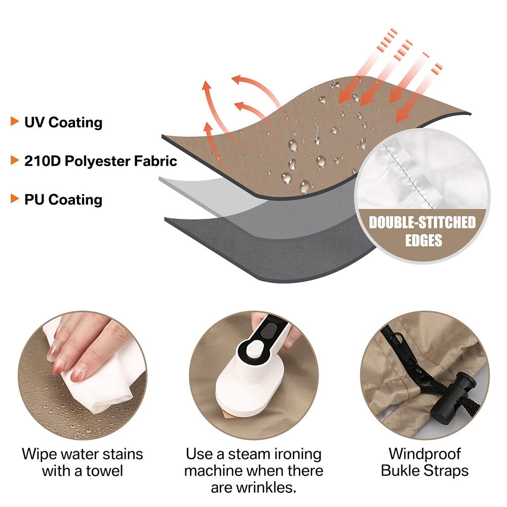 Wasserdichte Hänge-Eiersessel-Abdeckung für die Terrasse, winddichte Schaukel-Eiersessel-Abdeckung, Eiersessel-Überzug mit Reißverschluss und verstellbarem Saumkordelzug