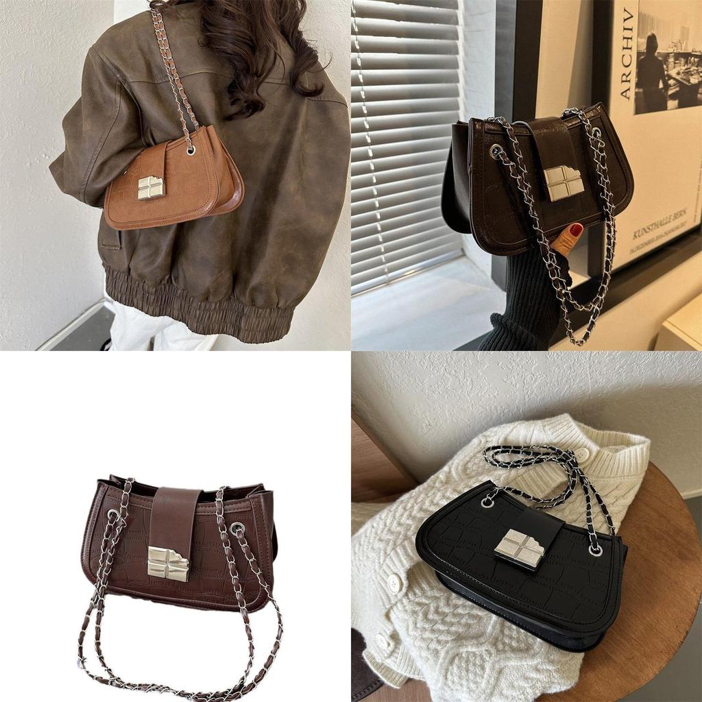 Stylish Vintage Chic Women's Shoulder Bag Trendy Casual Commute Chain Small Purse