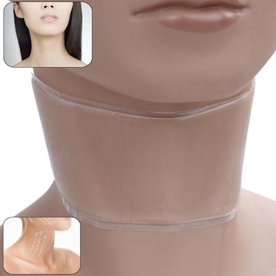 1PC prenosná páska proti starnutiu vrások Transparentná starostlivosť na zdvíhanie krku Univerzálna opakovane použiteľná silikónová podložka na krk