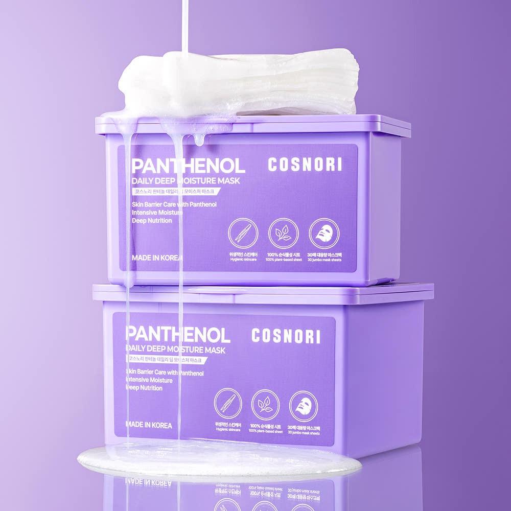 COSNORI Daily Mask Panthenol Deep Hydration Barrier Support 350ml 30 Sheets Face Mask Daily Skincare