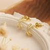 Stylish Japanese & Korean Zircon Hoop Earrings for Women - Elegant, Lightweight, Versatile Design