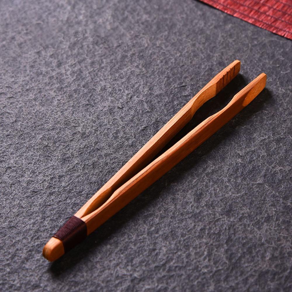 Safe Food Toast Salad Tongs Bamboo Wood Salad Clip New Teaware Accessories  for Bacon Sugar