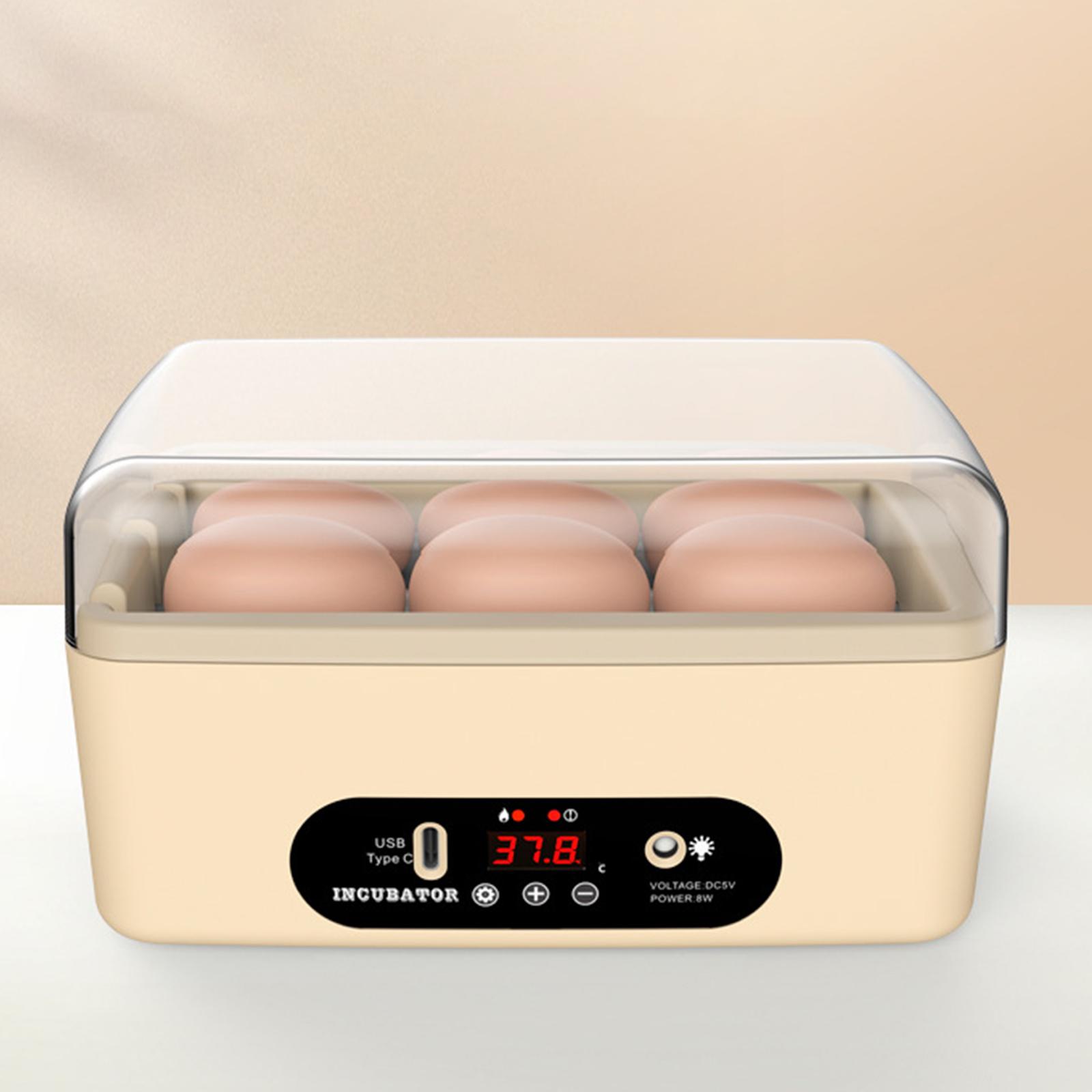 Mini Digital Egg Incubator Temperature Control with Light Desk Portable Poultry