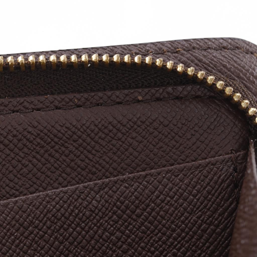 Louis Vuitton Portonet Zip Purse N61728 Zip Around Brown Damier Canvas Unisex Used