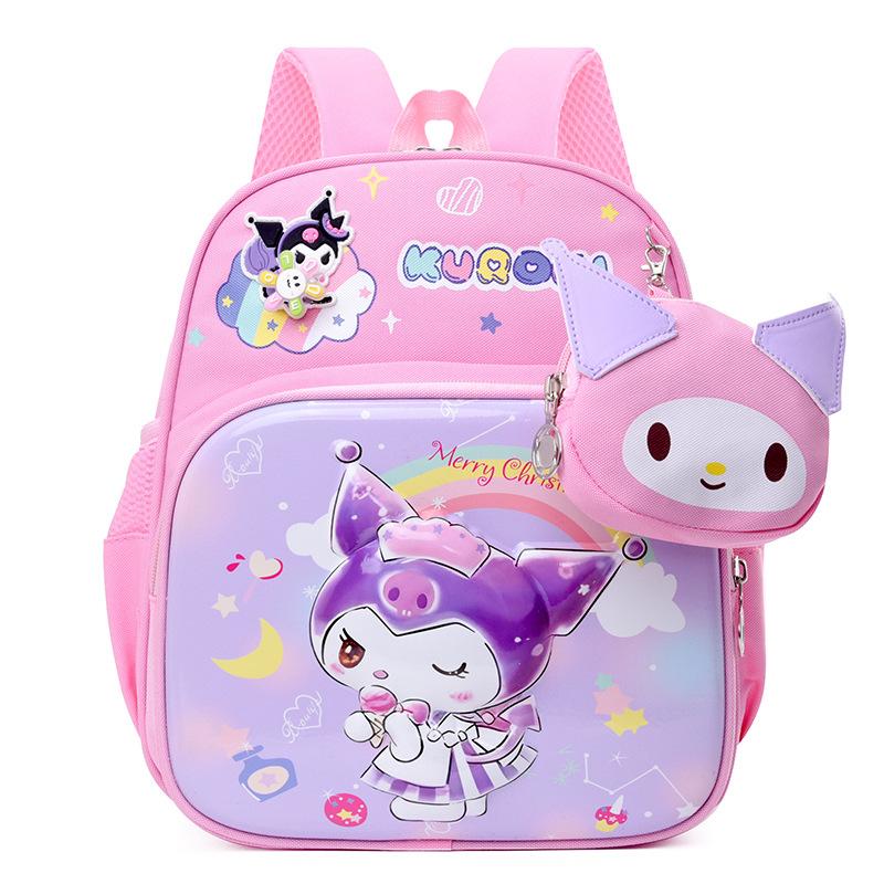 Cartoon Anime Boys And Girls Backpack Cute Printed Belt Small Bag Kindergarten School Bag Children'S Backpack