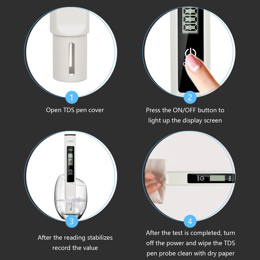 Digitals Water Quality Tester TDS Measuring Pen for Drinking Water Aquariums