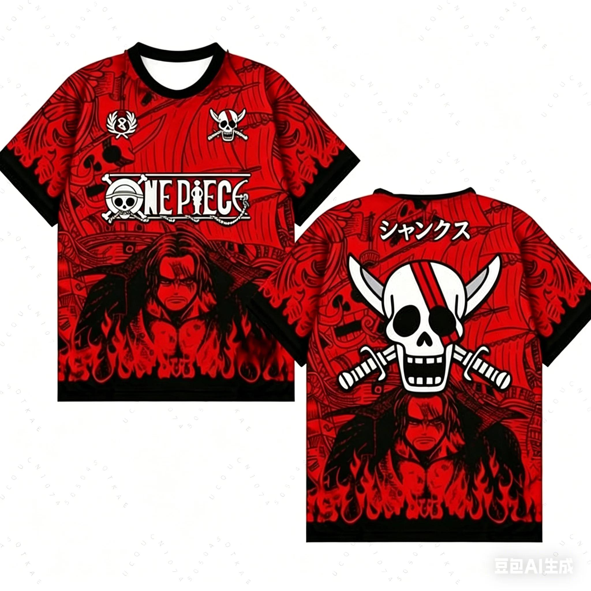 

3D One Piece Anime Printed T Shirt for Men Women Summer Casual Crew Neck Short Sleeve Cool Street Harajuku Children s T-shirt 110