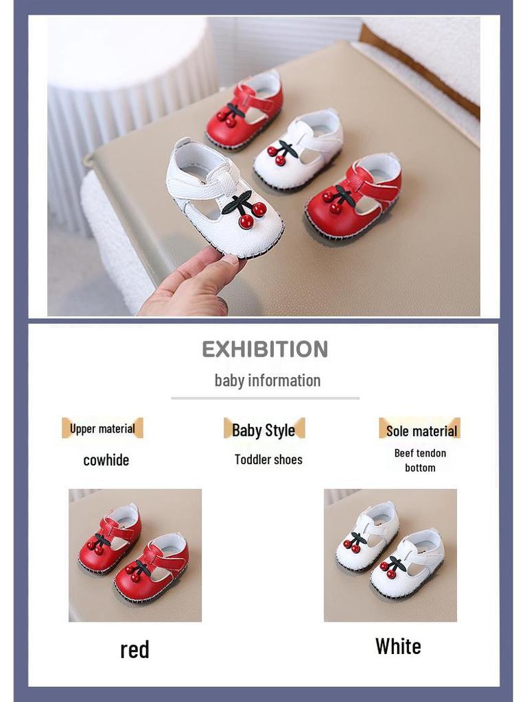 Atmungsaktive rutschfeste Herbst-Kleinkindschuhe für 0-1-jährige Babymädchen - Prinzessinnenstil