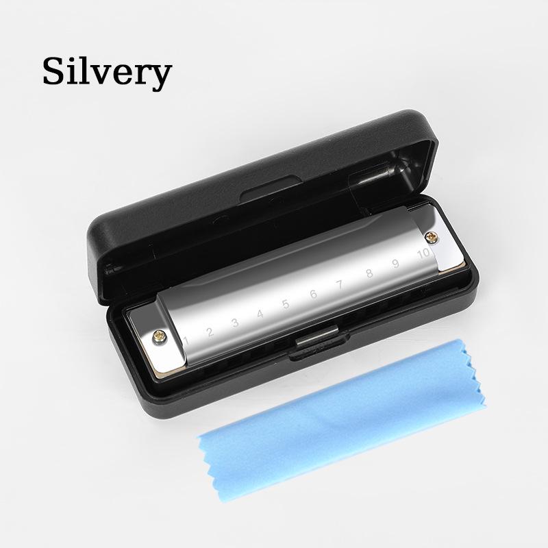 Professional Ten-Hole Metal Harmonica - Alloy Toy Musical Instrument