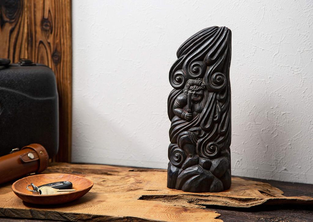 Hölzerner Buddha Myoo, buddhistischer Bildhauer Fujita Aomori Colorist Takamura Statue Buddha Statue Weltfigur Fudo Myo 560147 „Fudo Statue“ (Hölzern