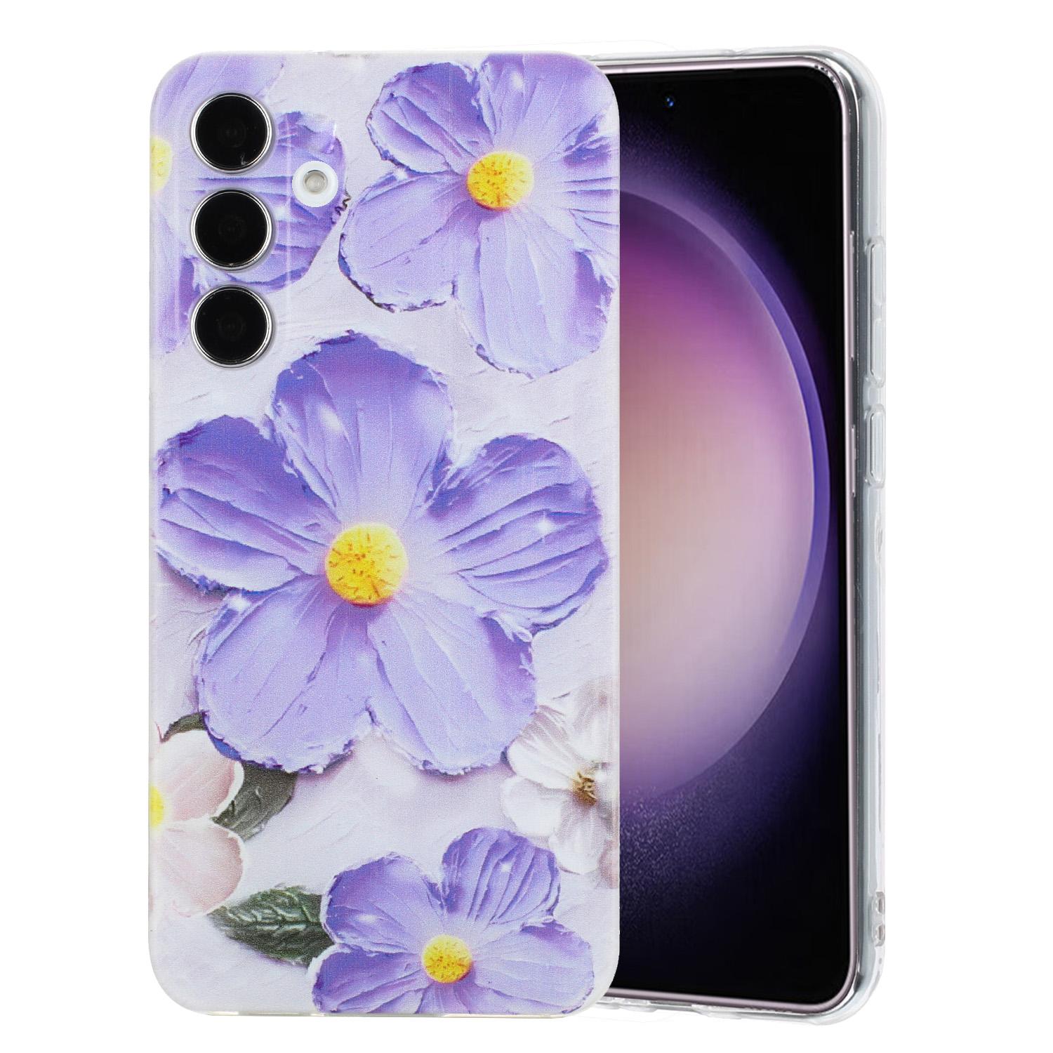 

For Samsung Galaxy A17 5G/A26 5G Case Soft TPU Phone Back Cover Pattern Printing Purple Flower
