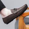 Fashion Genuine Leather Men's Loafers Shoes High Quality Muller Dress Moccasins Breathable Slip On Driving Shoes Crocodile Pattern Flats