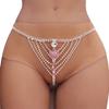 Catena Vita Cuore Rosa Estate Sexy Perizoma da Spiaggia Catena Corpo Strass Catena Corpo