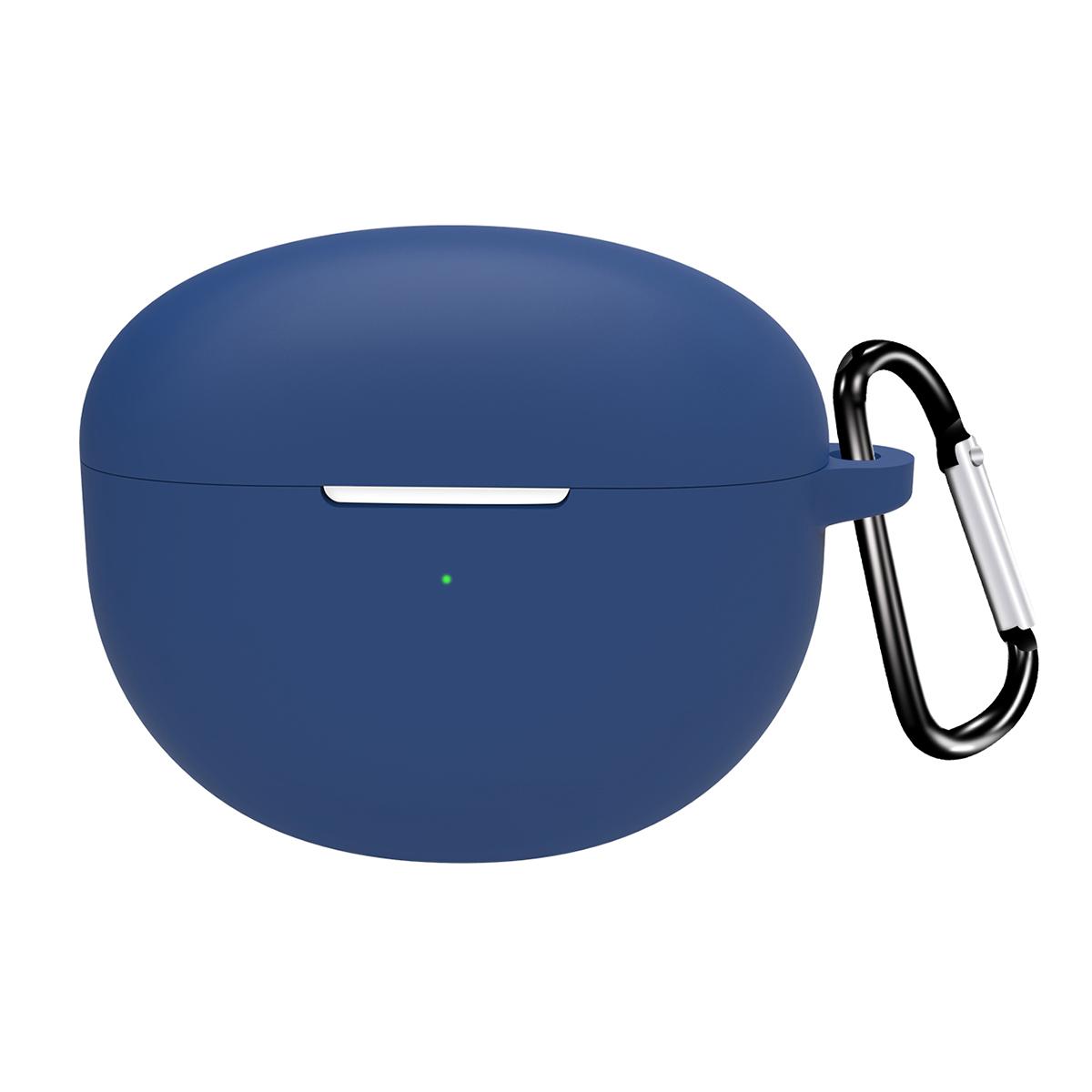 

Для Oppo Enco Air3i Защитный чехол Полувкладыши, совместимые с Bluetooth Силиконовый чехол с крючком Dark Blue