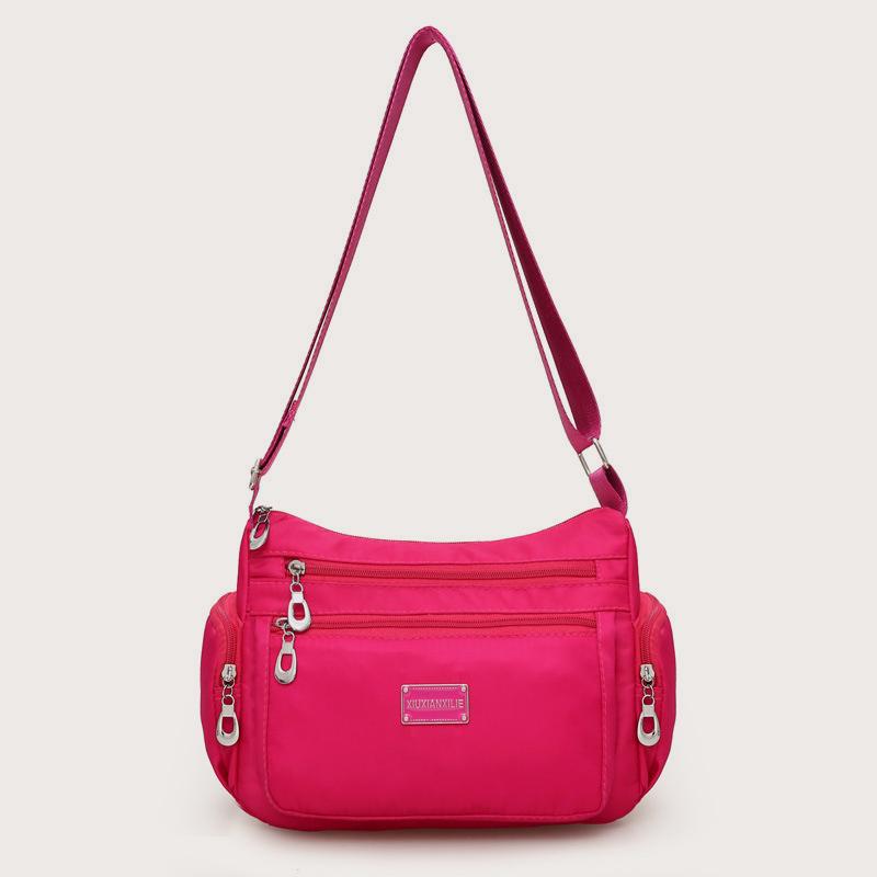 Multi-Layer Nylon Shoulder Bag Water-Repellent Multi-Pocket Zipper Bag Lady Messenger Bag Designer Crossbody Bag