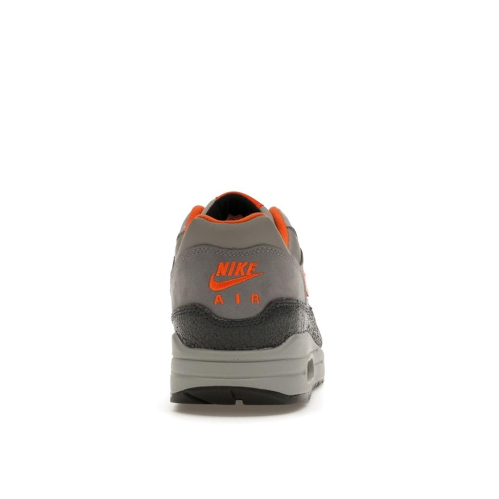 HUF x Nike Air Max 1 SP Pomarańczowe Sneakersy Unisex Szare Antracytowe Jaskrawopomarańczowe HF3713-001