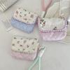 Fresh Small Floral CCD Camera Storage Bag Anti-Fall Portable Compact Headphones Lipstick Cosmetics Storage Bag