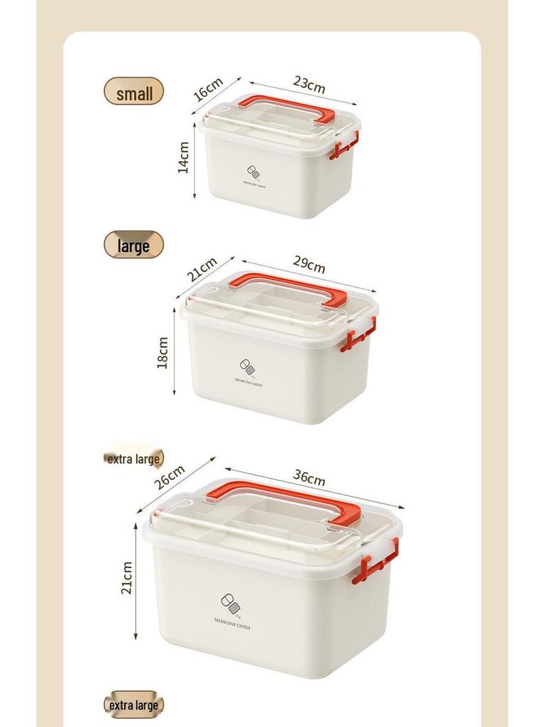 Przenośny Pudełko do Przechowywania Leków Pierwszej Pomocy dla Rodziny o Dużej Pojemności