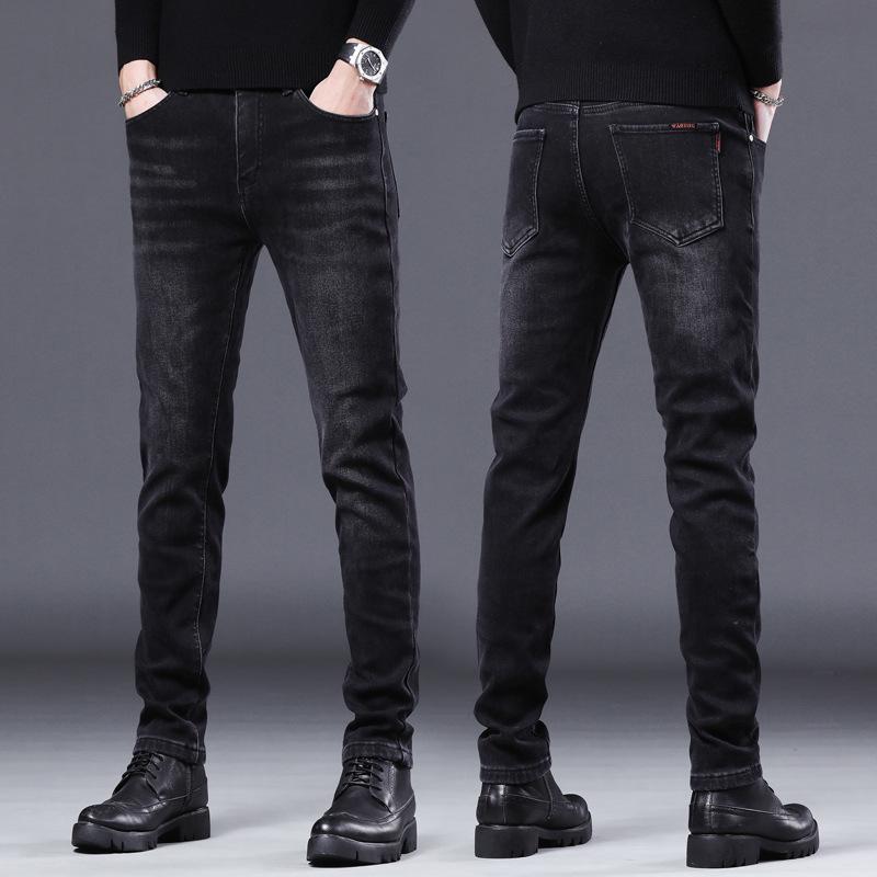 

Мужские черные джинсы слим-фит высокой эластичности - Коллекция осень/зима 2021 36