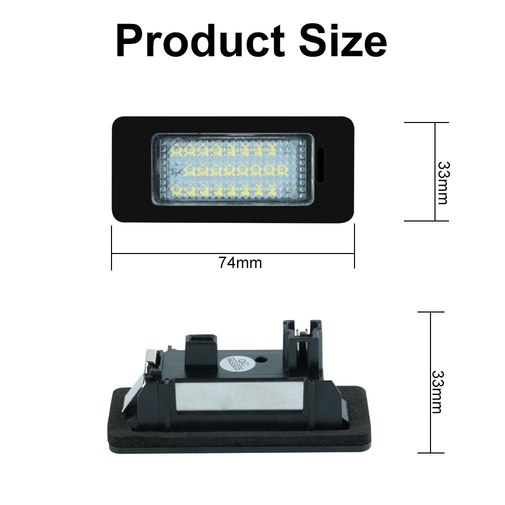 2 uds coche LED para placa de matrícula luz LED lámpara de licencia para VW Golf Canbus 2010-2021 OEM No. 5N0943021 3AF943021A