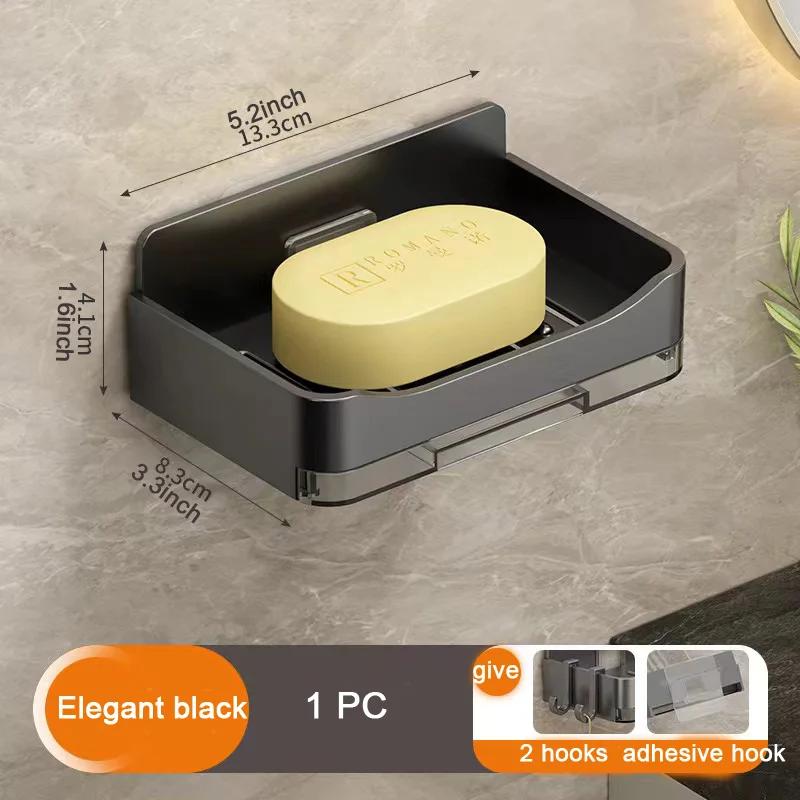 Bathroom Soap Dish Wall Mounted Sponge Holder Bathroom Organizer Double drainage Soap Dish Bathroom Accessories