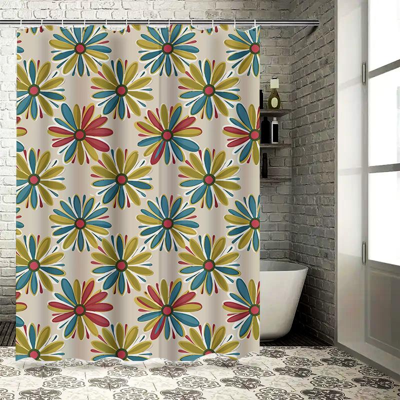 Stylish floral shower curtain with vibrant colors for bathroom decor perfect gift idea