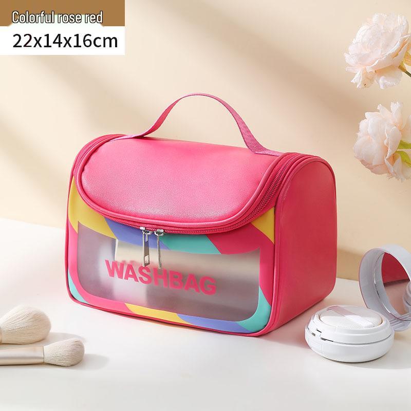 Bolsa de Maquillaje Transparente Impermeable: Organizador de Cosméticos y Neceser Portátil