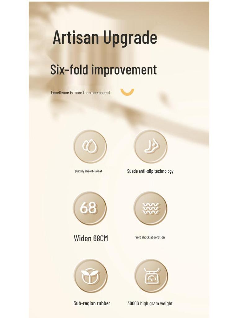 Extra Large Non-Slip Suede Yoga Mat - Sweat-Absorbent, Thick, Natural Rubber