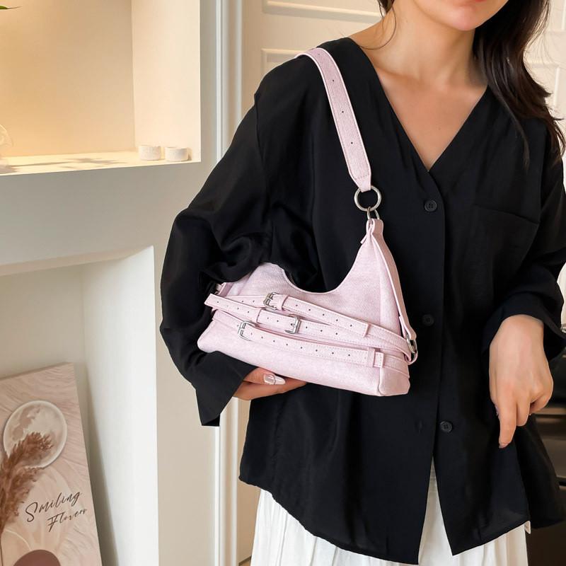 Crossborder Fashion Pu Shoulder Bag For Women With Zipper Closure And Inner Pockets