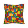 Classic Red Green Blue Yellow Building Blocks Bricks Pillow Case Comfy Pillow Cover Funny Pillowcases For Living Room Sofa