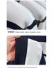 Korean Style Color Block Striped Loose Long Sleeve Top for Autumn/Spring
