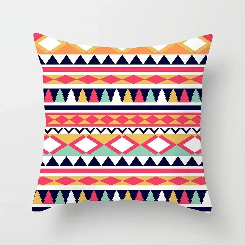 Car Living Room Sofa Cushion Cover Luxury Home Decoration Pillow Cover Rainbow Geometric Aesthetic Cushion Cover
