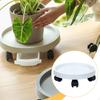 Plant Stand with Wheel Round Water Storage Pot Mover White for Garden Potted Trees Deck Home Outdoor