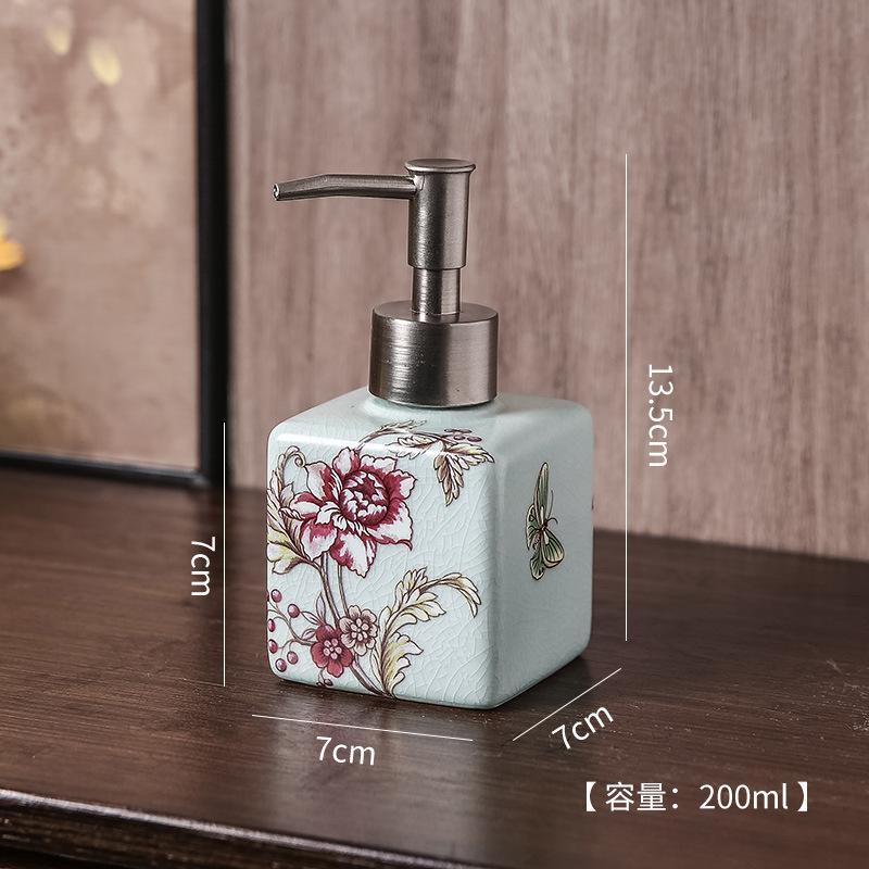 Nordic ceramic hand sanitizer bottle Hotel lotion shampoo bath separate bottle Simple toilet press bottle Bathroom accessories