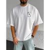 Spielkarte Pik A Druck Herren Baumwoll-T-Shirts All-Math Mode Kurzarm Atmungsaktiv Übergröße O-Ausschnitt Tops Männlich T-Shirt Kleidung