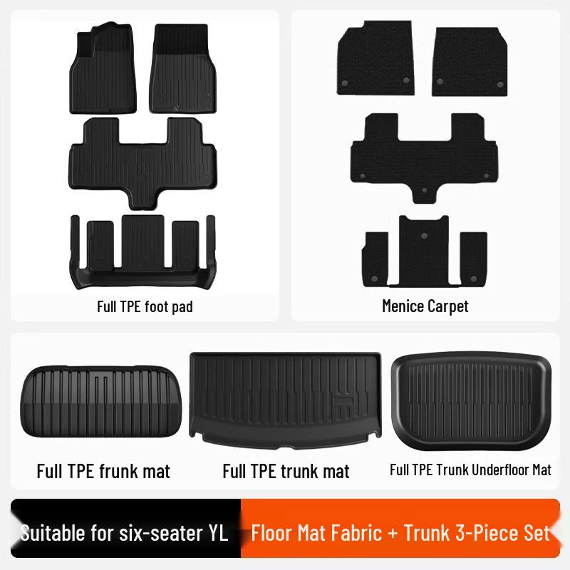 Full Coverage Floor Mats for Tesla Refreshed Model Y/YL - TPE Accessories