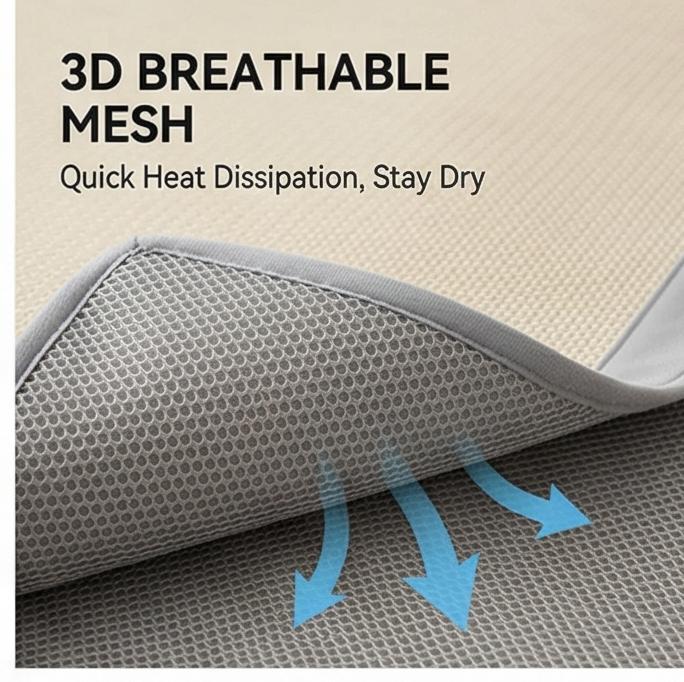 2026 New Rattan & Ice Silk Cooling Mat Set Fitted Sheet Style Soft Breathable Summer Bedding for Dorm & Home