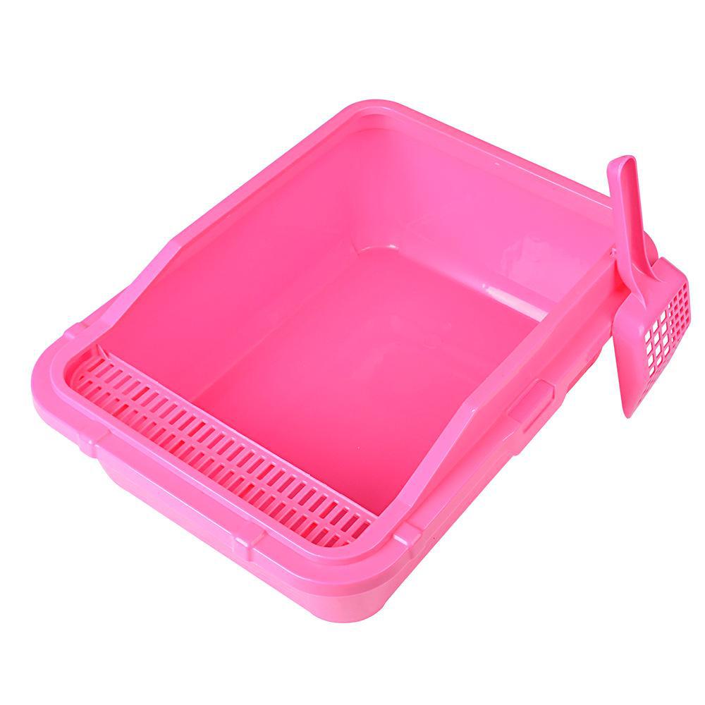 

Большой полузакрытый брызгозащищенный туалет для кошек Carov 51×40×18.5 cm арбуз красный