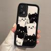Realme Gt Neo3 Mobile Phone Case Creative Graffiti Black and White Cat