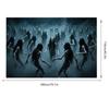 1pc Party Banner with Eerie Dead Dance Polymer Background  Suitable for Haunted House  Indoor/outdoor Halloween Decoration