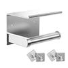 Contemporary Wall Fixed Paper Towel Rack with Attachments & Shelf Strong Metal Resistant Designing For Bathroom Kitchen