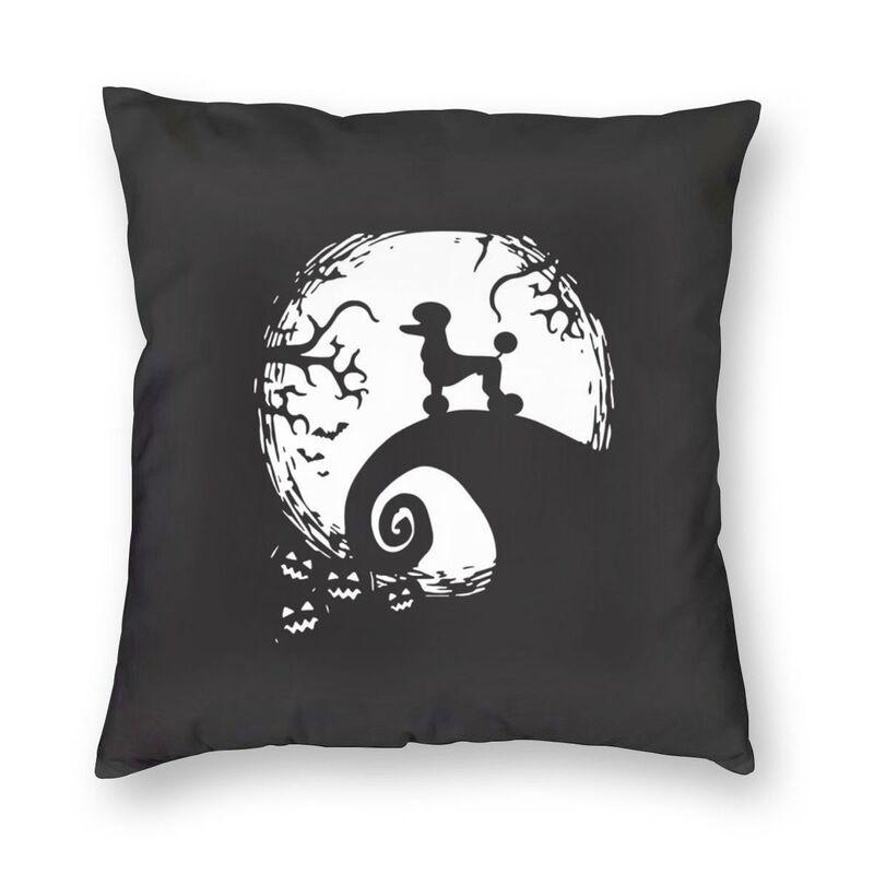 Pink Convertible Pillowcase White Poodle Home Decor Dog Lover Sofa Cushion Cover Living Room  Bedroom