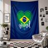 Brazil Football Wall Tapestry Home Decor Wall Hanging Cloth for Bedroom Living Room Background